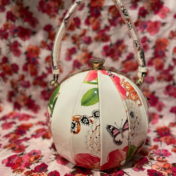 WOMEN ROUND WEDDING COCKTAIL HANDBAG PURSE - Picture 4 of 5